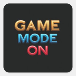Game Mode On Vierkante Sticker
