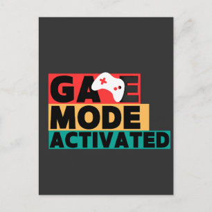 Game Modus Geactiveerde Gamer Controller Kunst Briefkaart