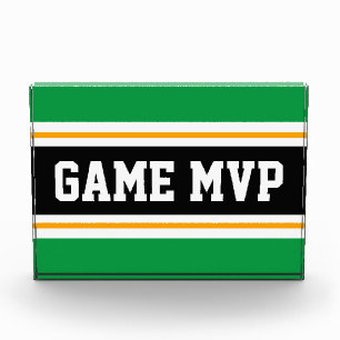 GAME MVP Vet Groen Zwart Wit Gele Strepen Fotoblokken