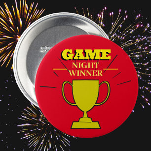 Game Nachtwinnaar pin badge games prijs trofee Ronde Button 7,6 Cm