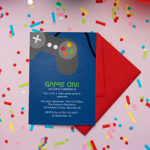 Game Night Birthday Party Kaart