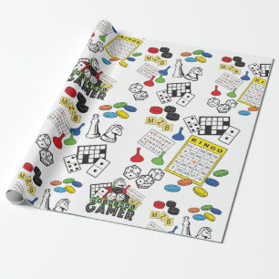 Game Night, Board Games en Word Puzzles Cadeaupapier