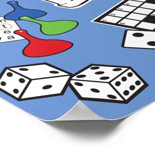 Game Night, Board Games en Word Puzzles Poster (Hoek)