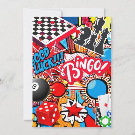 Game Night Feestdagenkaart (Voorkant)