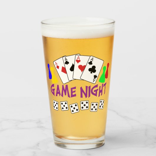 Game Night Glas (Voorkant gevuld)