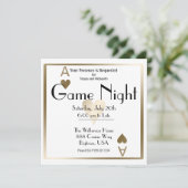 Game Night Gold Ace Hearts Kaart (Staand voorkant)