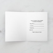 Game Night Invitation, Funny Tick Tack Toe Kaart (Binnen)