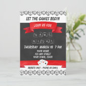 Game Night Invitation Kaart (Staand voorkant)