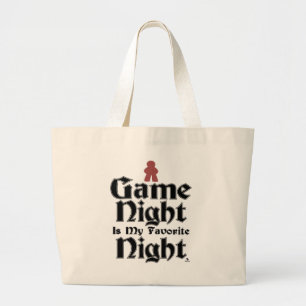Game Night is mijn favoriete Meeple Humor Grote Tote Bag