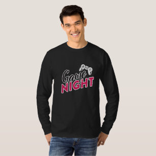 Game Night met Game Controller roze en zwart T-shirt