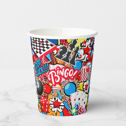 Game Night Papieren Bekers (Links)