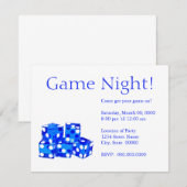 Game Night-uitnodigingen Kaart (Voorkant / Achterkant)