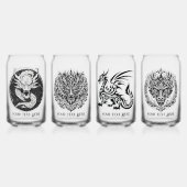 Game Night Unique Dragons 4 Personalize Text Blikvorm Glas (Voorkant)