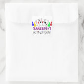 Game Night Vierkante Sticker (Tas)