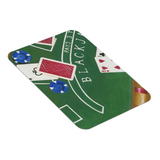 Game of Blackjack with Chips by Chariklia Zarris Magneet (Rechterzijde)