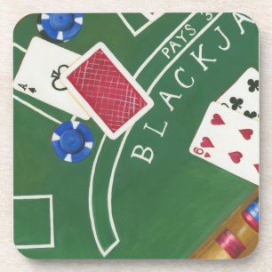 Game of Blackjack with Chips by Chariklia Zarris Onderzetter