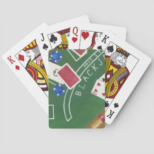 Game of Blackjack with Chips by Chariklia Zarris Pokerkaarten
