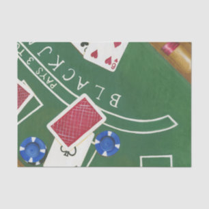 Game of Blackjack with Chips by Chariklia Zarris Tissuepapier