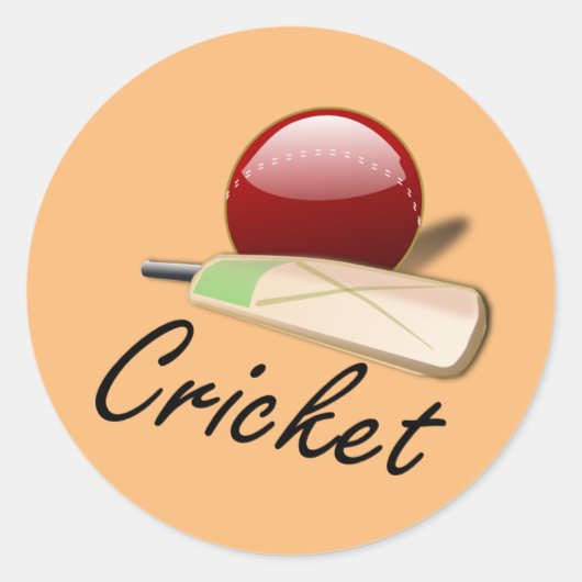 Game of Cricket, populair design Ronde Sticker (Voorkant)