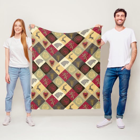 Game of Thrones Sigil Pattern Fleece Deken (In situ)