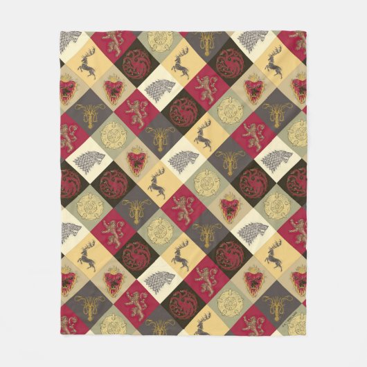 Game of Thrones Sigil Pattern Fleece Deken (Voorkant)