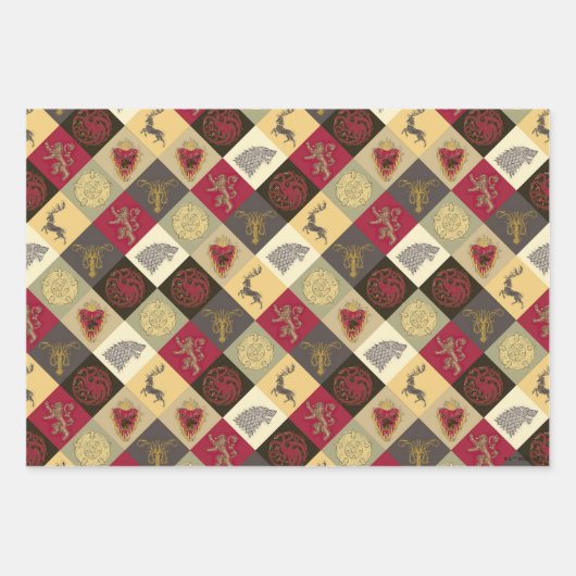 Game of Thrones Sigil Pattern Inpakpapier Vel (Voorkant)
