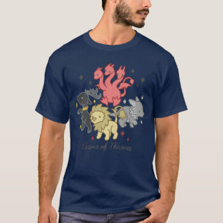 Game Ofhrones Draak Hert Leeuw Direwolf Huis Chib T-shirt