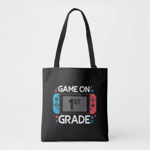 Game On 1e klas terug naar school grappige gamer Draagtas