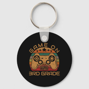 Game on 3rd Grade First Day Gamer Gift Back to Sch Sleutelhanger