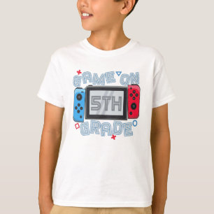 Game On 5e klas terug naar school videospelers jon T-shirt