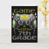 Game On 7th Grade Back To School For Kids Girls Bo Kaart (Gele Bloem)