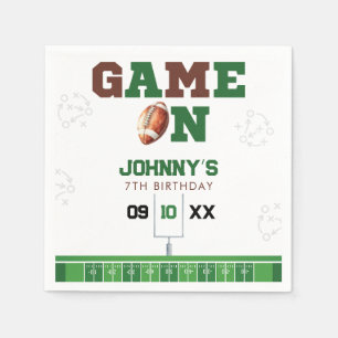 Game On American Football Verjaardag Servet