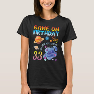 Game on Birthday Gamer Boy heeft net niveau bereik T-shirt