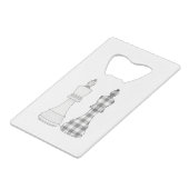 Game on Chess Kredietkaart Flessenopener (Voorkant Gekanteld)