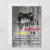 GAME ON...een videogame verjaardagsfeestje Kaart (Voorkant)