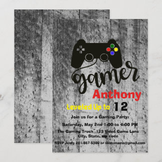 GAME ON...een videogame verjaardagsfeestje Kaart