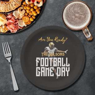 Game On Football Player op zwart Papieren Bordje