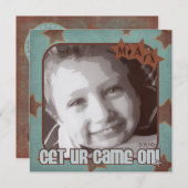 Game On Invitation Kaart (Voorkant / Achterkant)