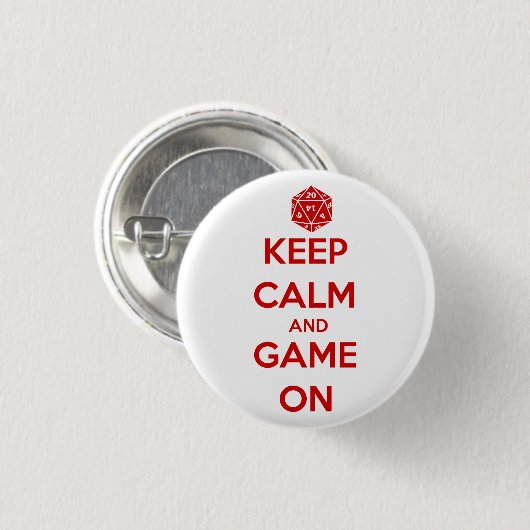 Game On-knop Ronde Button 3,2 Cm (Voorkant /achterkant)
