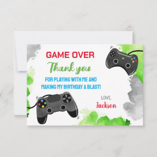 Game On Level Up Video Game Hartelijk dank Save The Date
