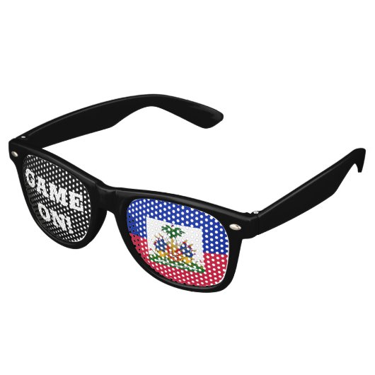 Game On! Lunettes de soleil & Haïti Drapeau / vent (Angulaire)