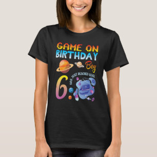 Game on My Birthday Gamer Boy heeft net Lev bereik T-shirt