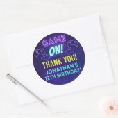 GAME ON! Neon Gaming Sticker – Jonathan’s 12th Bir (Envelop)