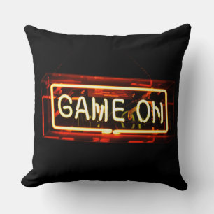 Game On Neon Sign Sportgamer Kussen