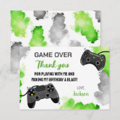 Game On Time Level Up Video Game Hartelijk dank Save The Date (Voorkant / Achterkant)