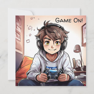 Game On! Video Boy's Gaming verjaardag Kaart