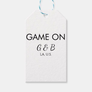 Game on voeg stel naam huwelijksfeest plaats stad cadeaulabel