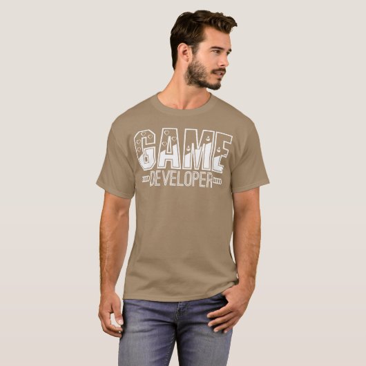 Game-ontwikkelaar programmeur coder gameplay-coder t-shirt (Voorkant volledig)