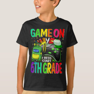 Game op 6e klas Eerste dag Gamer Terug naar school T-shirt