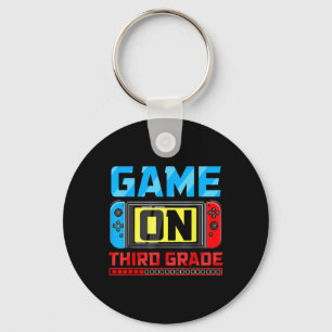 Game op derde klas gamer terug naar school eerste sleutelhanger